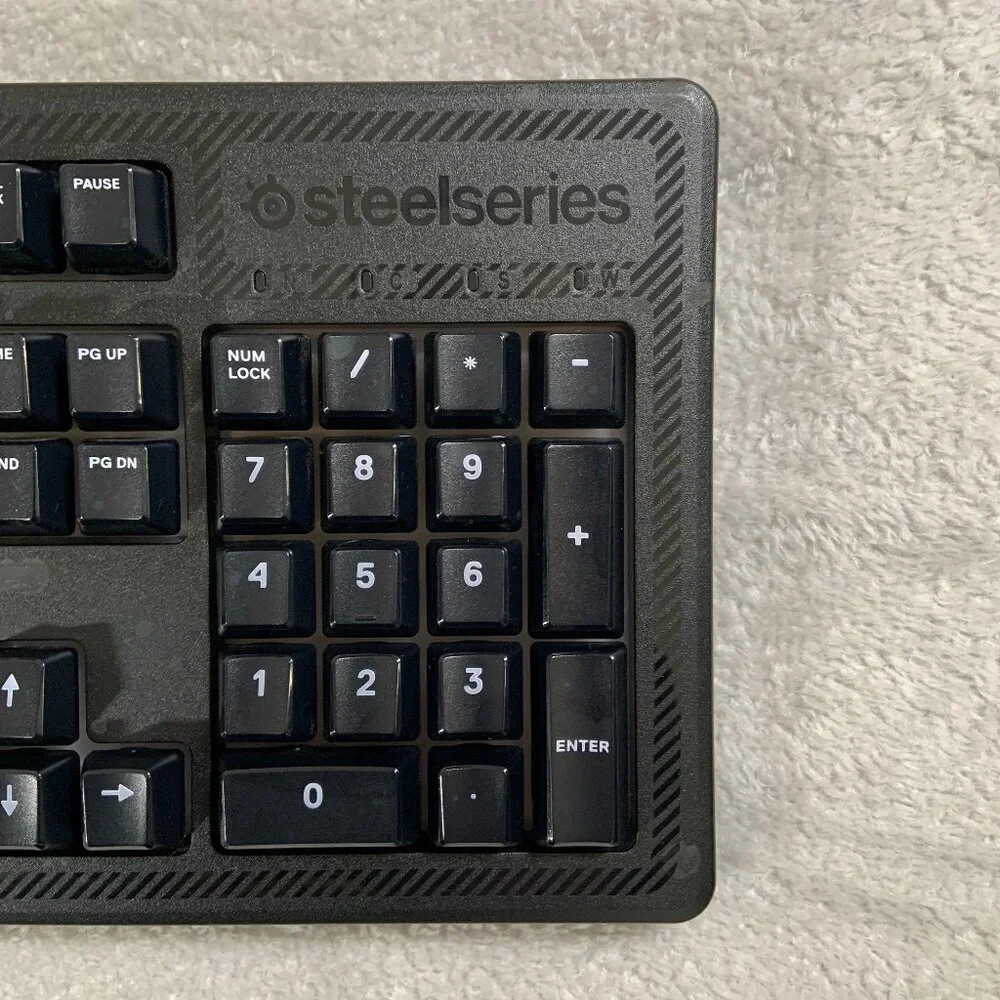 SteelSeries Apex 100 Gaming Keyboard Model KB-00004 Blue Backlit Tested
